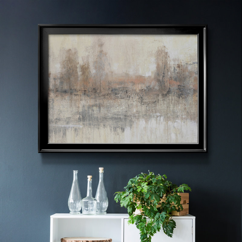Land Parcel I - Peinture sur toile encadrée, H 22,5 po x l 30,5 po x P 1 po, Cadre noir