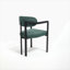 Ensemble de 2 chaises de salle à manger modernes rembourrées avec pieds en métal noir Boucle-32399310