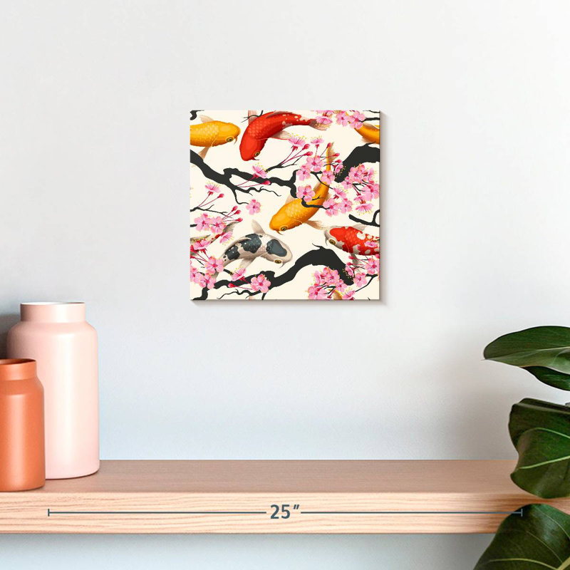 Kerner Japanese Koi Fish, 10" H x 10" W