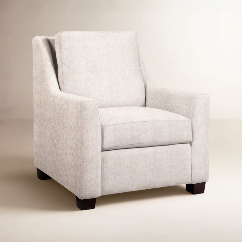 Murakami Gabi 35 inches Wide Armchair, Java, White Sugar Performance; 0863-91