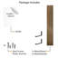 Longues tablettes flottantes de 60 pouces pour le mur, tablette murale en bois avec supports en métal robustes-1830035661