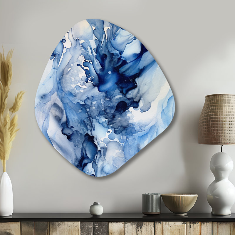 Cordian - art mural unique en forme de fractale, reproduction d'art asymétrique moderne en métal, H 35 po x l 31 po