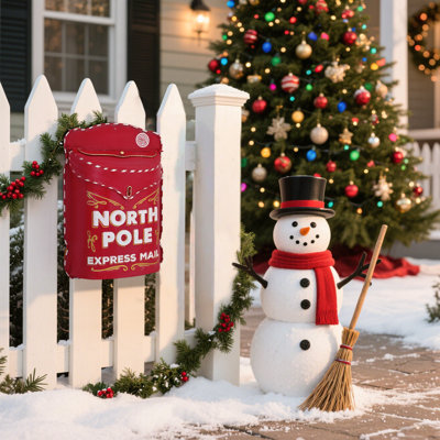  Santa Mailboxes Christmas Mailbox for Outdoor Decoration,Letter to Santa Mailbox for Outdoor Christmas Decoration Clearance