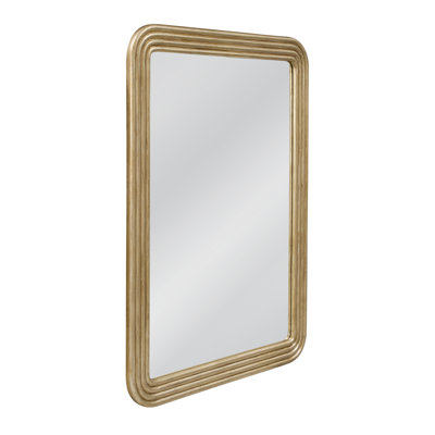 Yevette Gold Leaf Wall Mirror with Intricate Carved Frame – Elegant