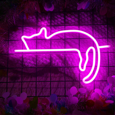 Cat Neon Signs LED Neon Light Sign for Wall Decor, Lovely Cat,Animal USB Operated Decorative, Wall Art Decor, party Wedding Birthday, Kids, girls Room, bar Background Decoration