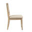 De 2 chaises de salle à manger, dossier en canne, assise rembourrée, base en bois massif, fabrication requise, assemblage requis, chaise 2 d'ombrage brune, structure souple, touche moderne