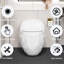Toilette simple à chasse d'eau brillante 1,28 en forme d'œuf - Design unique, médiocre, siège à dégagement rapide, fonction, porcelaine sans soudure, eau, hauteur standard ergonomique pratique et esthétique