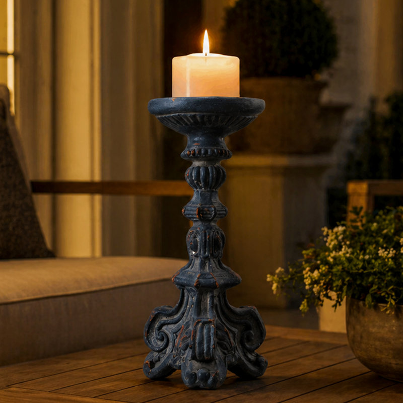 Statue bougie Shabby Chic