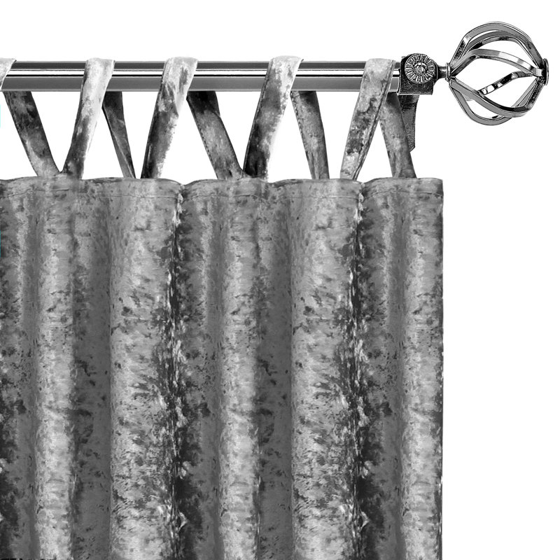 Vickers Semi Sheer Curtain Single Panel, 50" W x 63" L, Gray