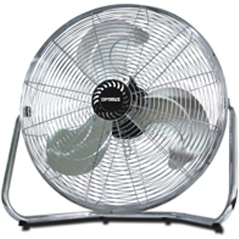 Ventilateur de plancher industriel ultra-rapide Optimus, H 19 po x l 17 po x P 19 po, Argent argent