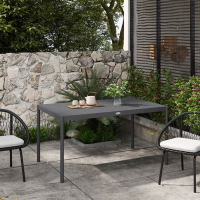 Rectangular Metal Outdoor Dining Table , 57'' in. W 35.4'' in. D