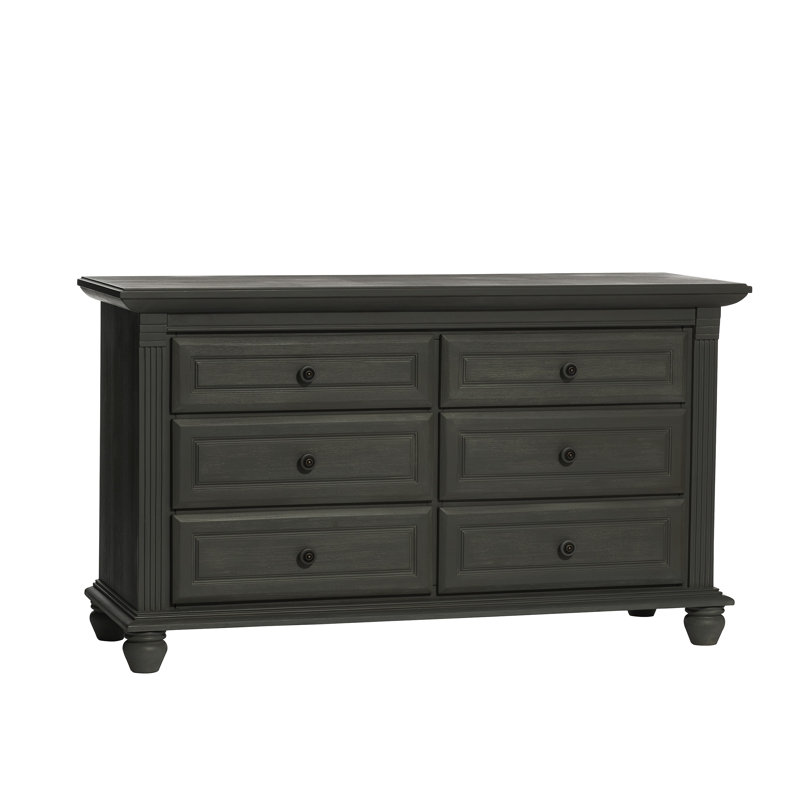Hansford 60'' W 6 - Drawer Dresser, Arctic Gray
