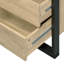 Table de chevet noire et brune 2, mobilier de chambre à coucher de style industriel, chêne et décor