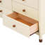 Ensemble de chambre à coucher 3 pièces avec lit plateforme double en forme d'ours avec table de chevet et commode, crème et noyer
