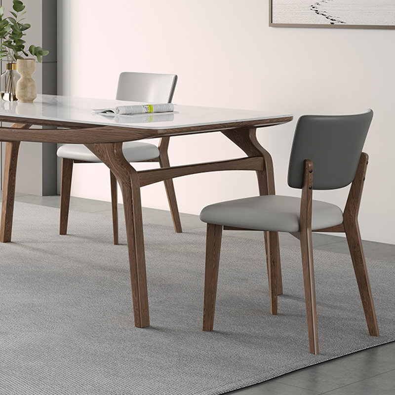 Italian style simple modern dining table sets., 29.53"H x 78.74"L x 35.43"W
