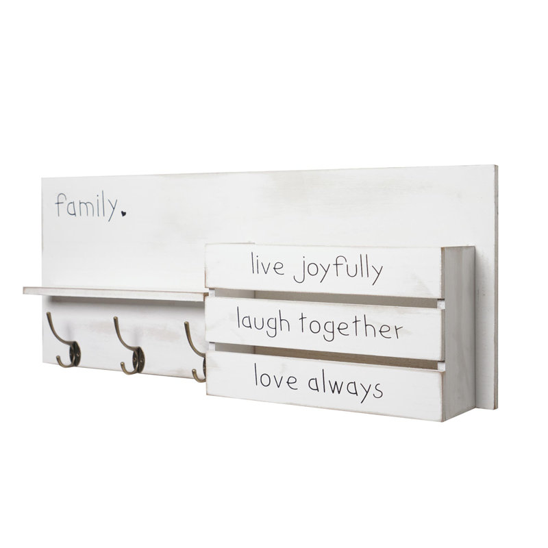 Organisateur de courrier décoratif en bois Addie Joy