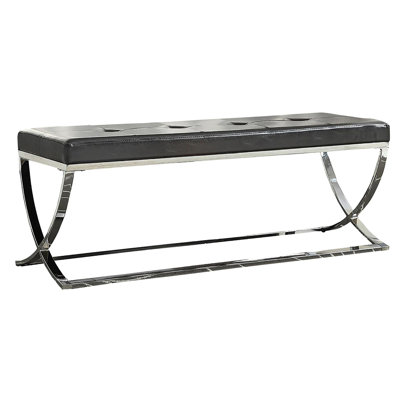 Banc contemporain noir avec détails décoratifs pour la maison