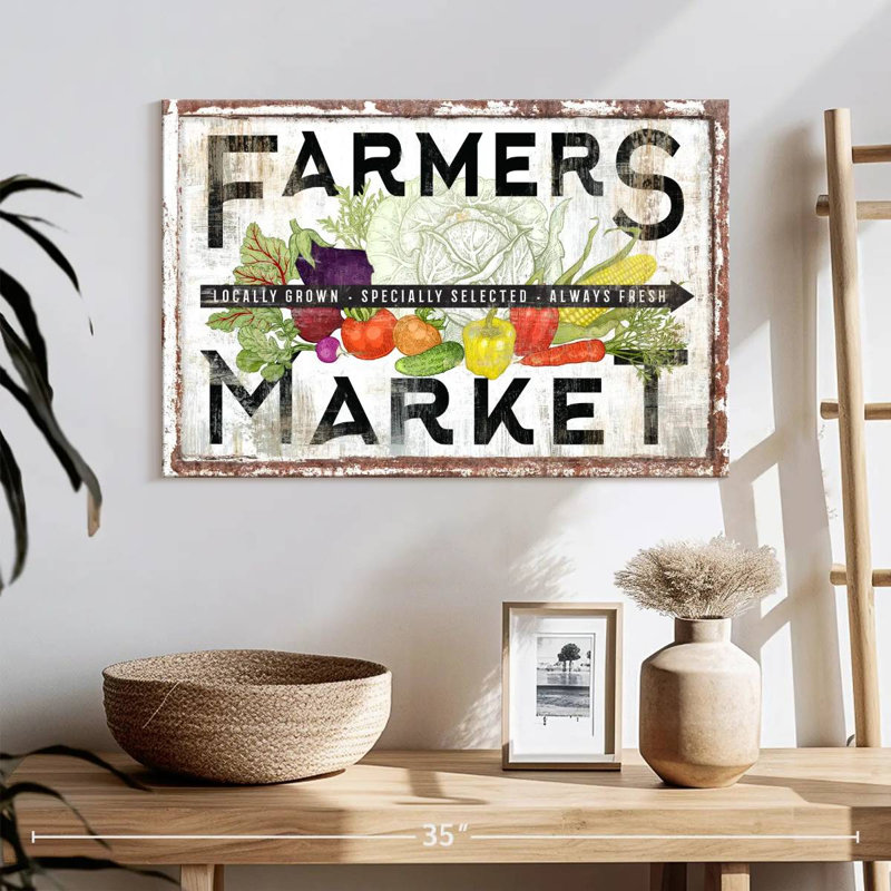 «Farmers Market», impression sur toile, H 16 po x l 24 po x P 1,25 po