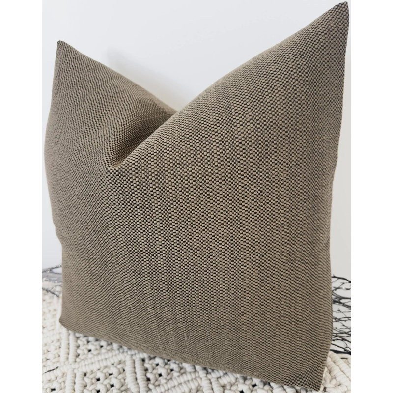 Abstract Brown Square Throw Pillow Cover