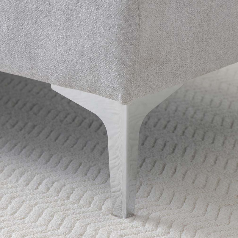 Chaise longue avec accoudoir gauche, Gris