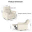 Fauteuil inclinable électrique Zero-Wall, étagère murale en tissu 31 po avec port USB-C, velours flocon de neige-1461813525