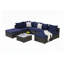 Ensemble de canapé modulaire d'extérieur avec coussins lavables et fabrication robuste-508830157