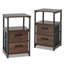 34cm W Metal Bedside Table