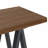Solid Walnut Veneer and Metal Console Sofa Table - Walnut