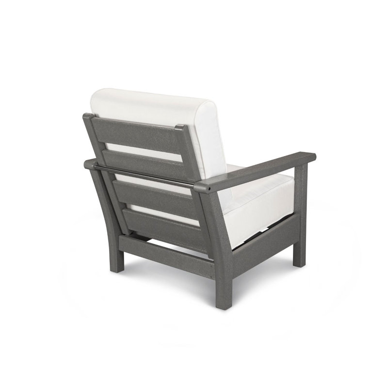 Chaise à assise profonde Harbor, Naturel, Gris ardoise
