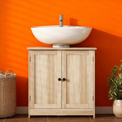 Bathroom Vanity Cabinet, Under Sink Bathroom Cabinet With 2 Doors And Adjustable Shelf  (Without Bathroom Basin)
