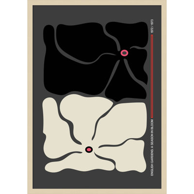 Two by Two Flower Grey Print