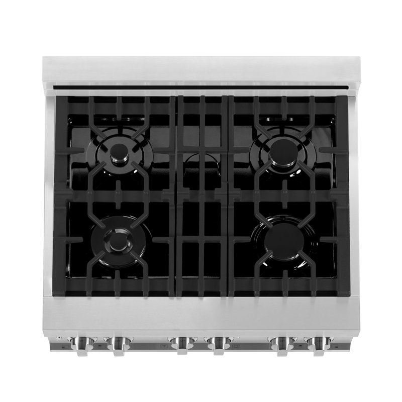 ZLINE 30" Legacy Dual Fuel Range, White Matte Stainless Steel