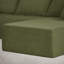 Canapé modulaire à 2 pièces sans assemblage requis, sans méridienne, avec canapé à dossier en forme de L, siège profond en velours côtelé avec coussin-73553558