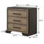 Table de chevet 3 tiroirs Cherryford