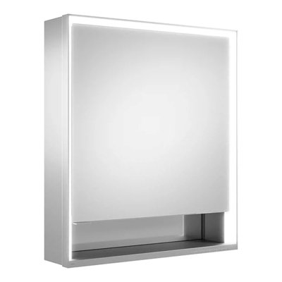 65mm W 73.5mm H Surface Frameless Medicine Cabinet Mirror 2 Adjustable