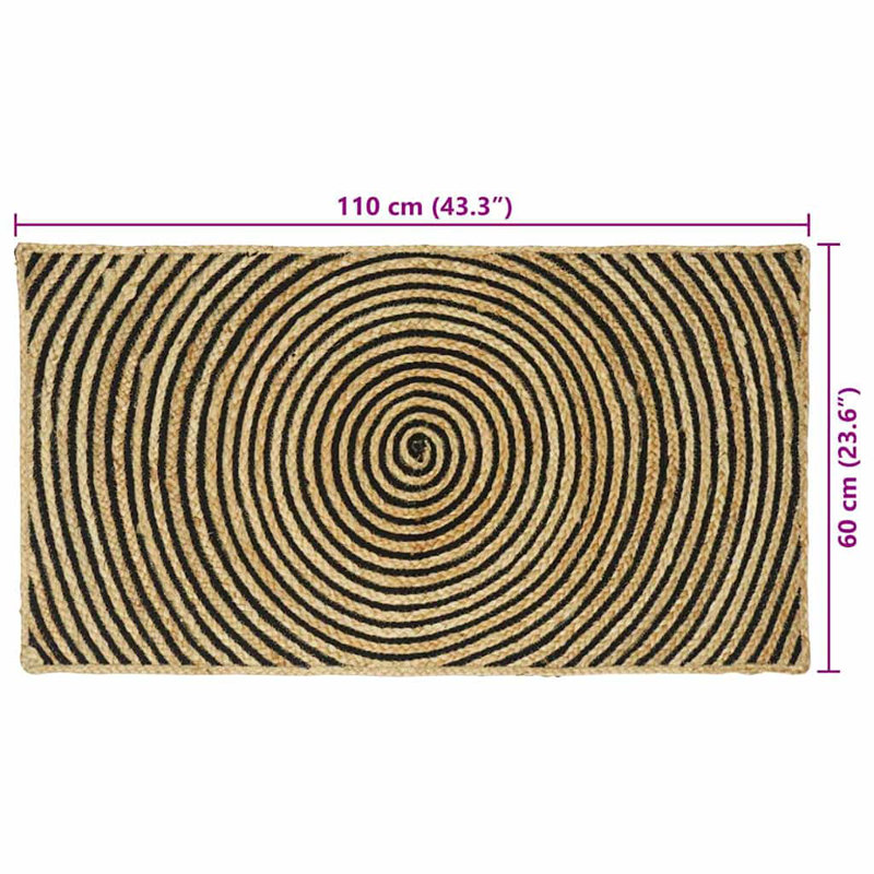 Solid Colour Standard Area Rug, Rectangle 60 x 110cm