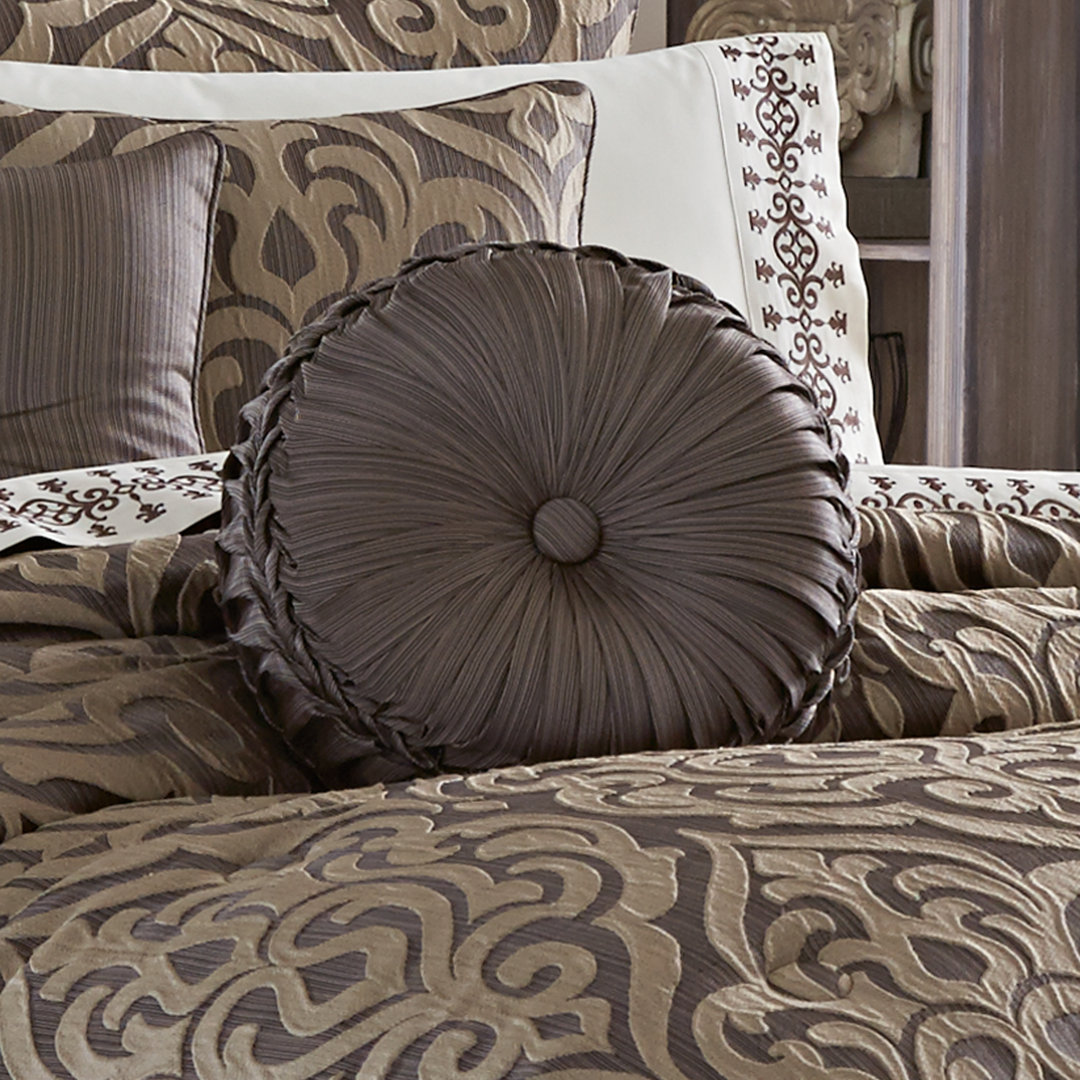 Pecora Tufted Round Decorative Throw Pillow J. Queen New York 