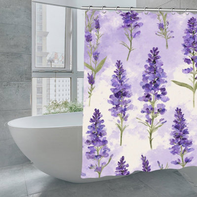 Rideaux de douche mauve lavande, 71 × 71