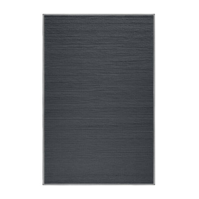 Machine Washable Solid Gray Area Rug