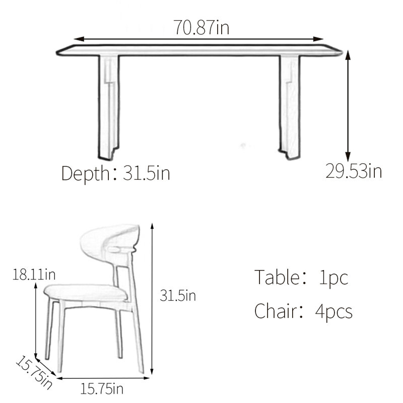 Drew, 29.53"H x 70.87"L x 31.5"W