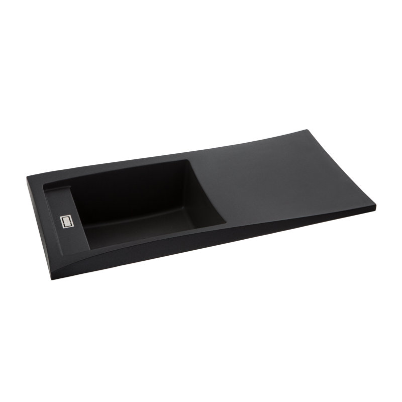 Abode Designs Londa 450mm W Single Bowl Granite Kitchen Sink with 2 Faucet Holes