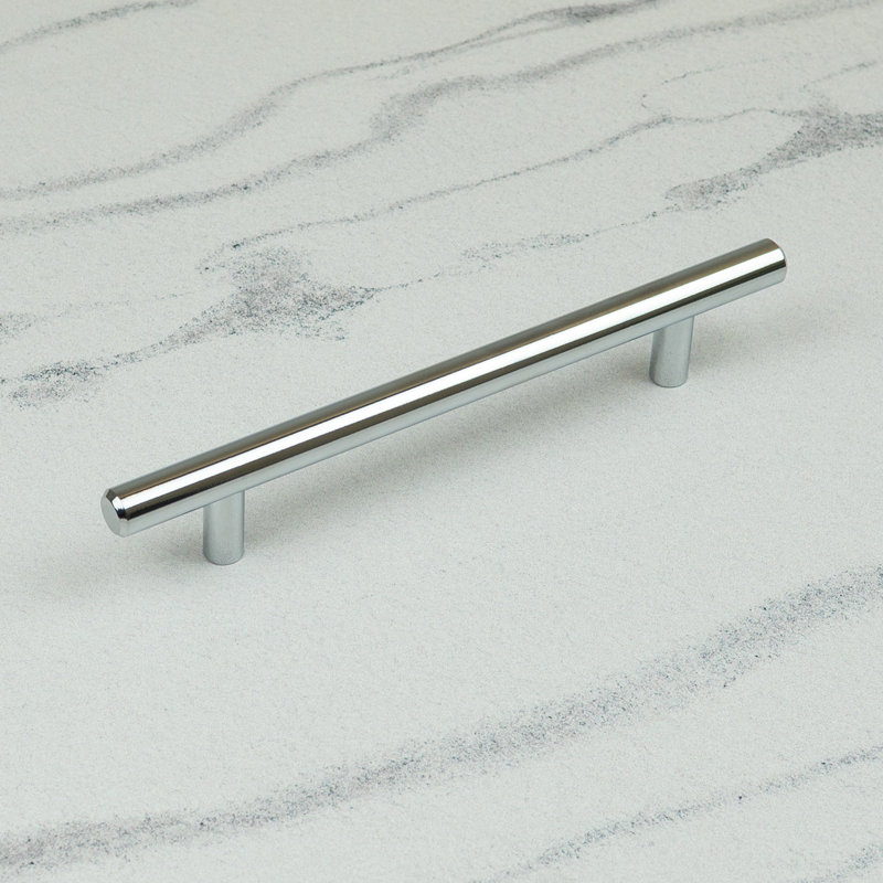 Polished Chrome T-Bar Handles , 128mm