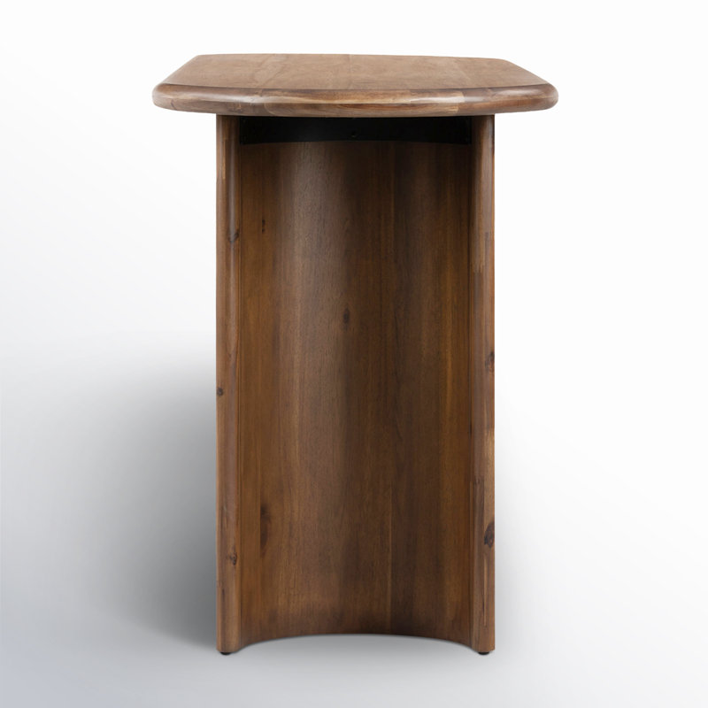 Paden 78'' W Solid Wood Console Table, Seasoned Brown