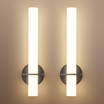Battery Operated Wall Sconces with Remote Control, Magnetic, 360° Rotation, Dimmable, 3000K-6000K, 18 Inch, 2-Pack