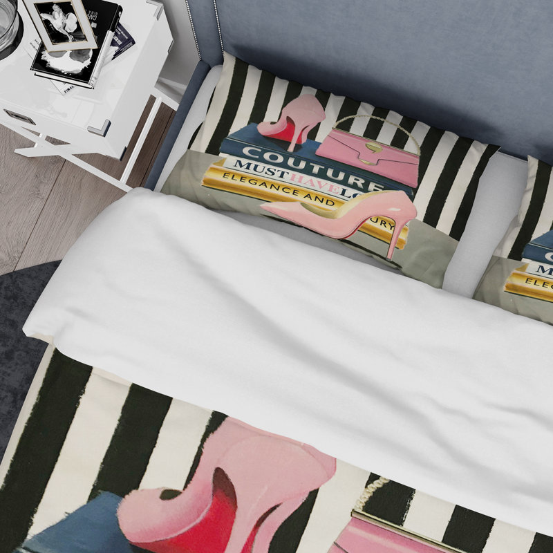 Glam fashion High Heels VII - Posh & Luxe Duvet Cover Set - Microfiber Polyester, King Duvet Cover + 2 Shams