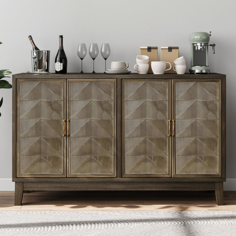 Vintage Sideboard Buffet Cabinet, Retro Accent Console
