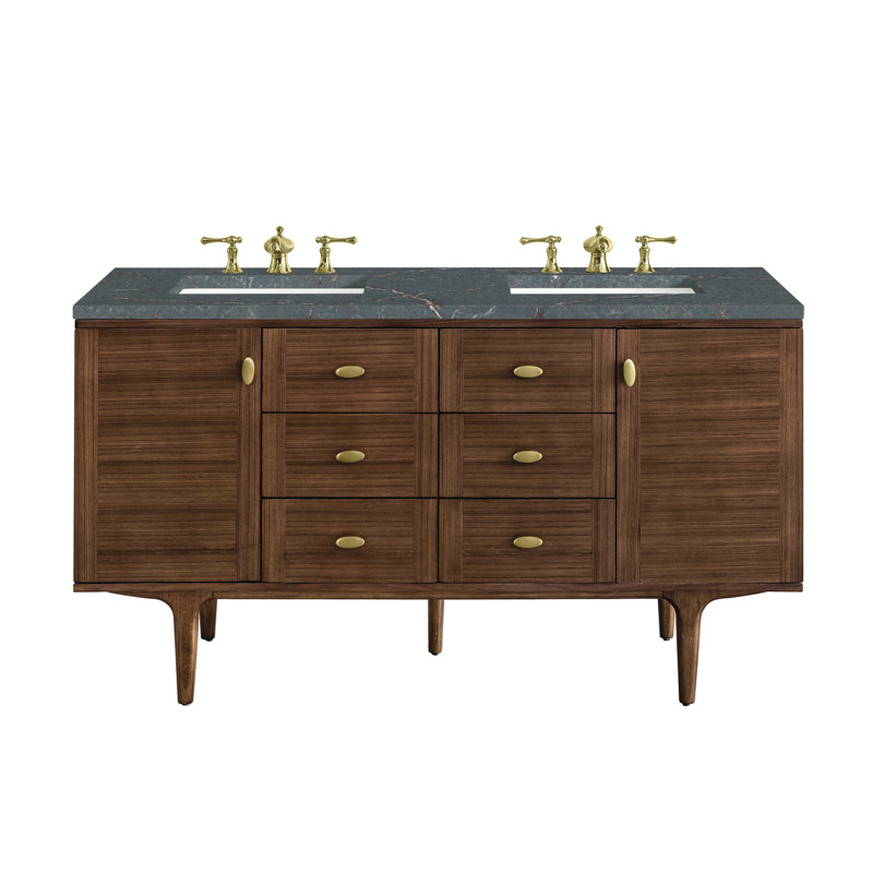 Amberly 60'' W Double Vanity, Parisien Bleu