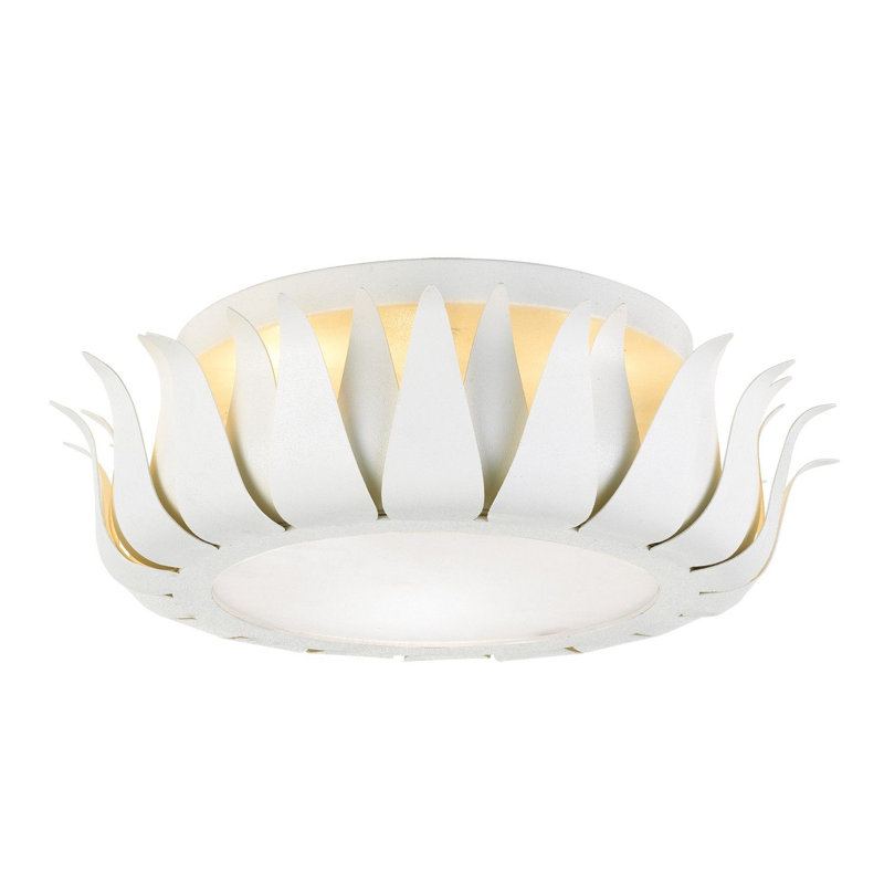 Monterey 3-Light 16" Flush Mount, White