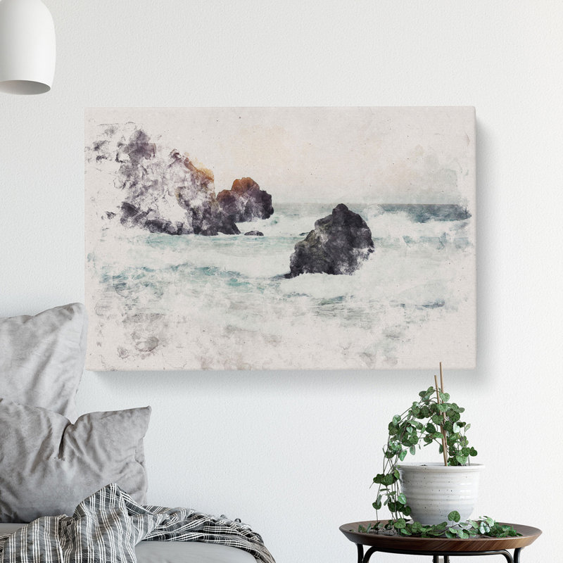 Beach Seascape - Wrapped Canvas, 50cm H x 76cm W x 3cm D