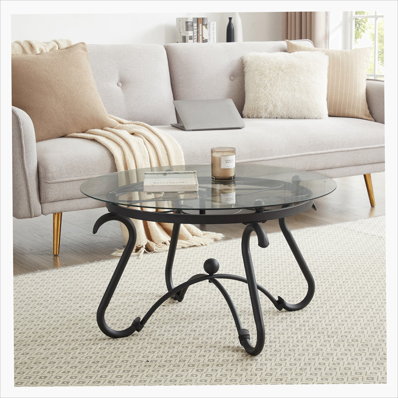Table basse à plateau en verre Djene